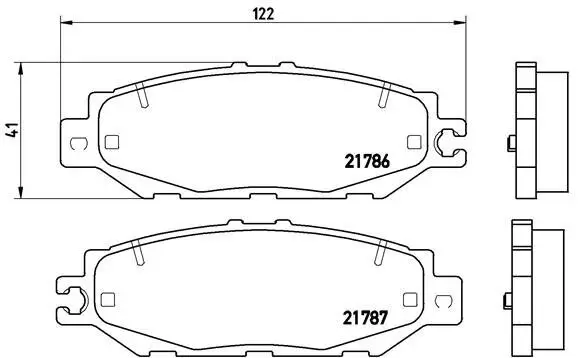 Bremsbelagsatz, Scheibenbremse Hinterachse BREMBO P 83 036