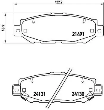 Bremsbelagsatz, Scheibenbremse Hinterachse BREMBO P 83 038