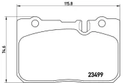 Bremsbelagsatz, Scheibenbremse Vorderachse BREMBO P 83 039