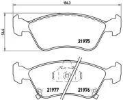 Bremsbelagsatz, Scheibenbremse Vorderachse BREMBO P 83 041