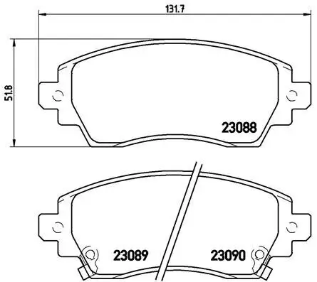 Bremsbelagsatz, Scheibenbremse BREMBO P 83 042 Bild Bremsbelagsatz, Scheibenbremse BREMBO P 83 042