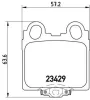 Bremsbelagsatz, Scheibenbremse Hinterachse BREMBO P 83 045