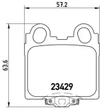 Bremsbelagsatz, Scheibenbremse Hinterachse BREMBO P 83 045