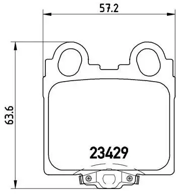 Bremsbelagsatz, Scheibenbremse Hinterachse BREMBO P 83 045 Bild Bremsbelagsatz, Scheibenbremse Hinterachse BREMBO P 83 045