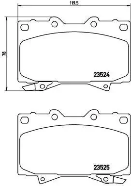 Bremsbelagsatz, Scheibenbremse BREMBO P 83 048