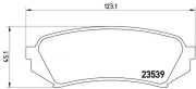 Bremsbelagsatz, Scheibenbremse Hinterachse BREMBO P 83 049
