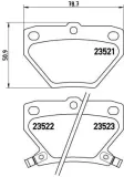 Bremsbelagsatz, Scheibenbremse BREMBO P 83 052