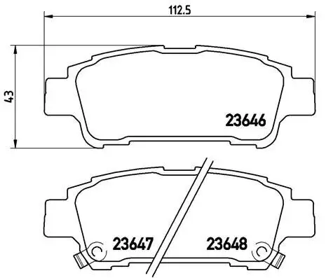 Bremsbelagsatz, Scheibenbremse BREMBO P 83 056