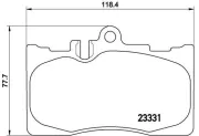 Bremsbelagsatz, Scheibenbremse Vorderachse BREMBO P 83 058