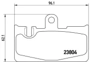 Bremsbelagsatz, Scheibenbremse Hinterachse BREMBO P 83 059