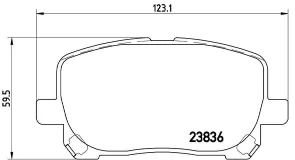 Bremsbelagsatz, Scheibenbremse Vorderachse BREMBO P 83 061