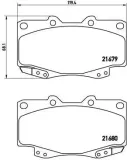 Bremsbelagsatz, Scheibenbremse Vorderachse BREMBO P 83 069