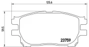 Bremsbelagsatz, Scheibenbremse Vorderachse BREMBO P 83 070