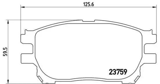 Bremsbelagsatz, Scheibenbremse Vorderachse BREMBO P 83 070 Bild Bremsbelagsatz, Scheibenbremse Vorderachse BREMBO P 83 070