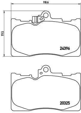 Bremsbelagsatz, Scheibenbremse Vorderachse BREMBO P 83 072 Bild Bremsbelagsatz, Scheibenbremse Vorderachse BREMBO P 83 072