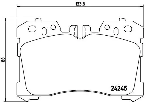 Bremsbelagsatz, Scheibenbremse Vorderachse BREMBO P 83 075