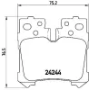 Bremsbelagsatz, Scheibenbremse Hinterachse BREMBO P 83 076