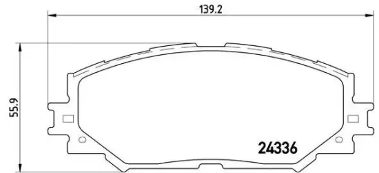 Bremsbelagsatz, Scheibenbremse Vorderachse BREMBO P 83 082 Bild Bremsbelagsatz, Scheibenbremse Vorderachse BREMBO P 83 082