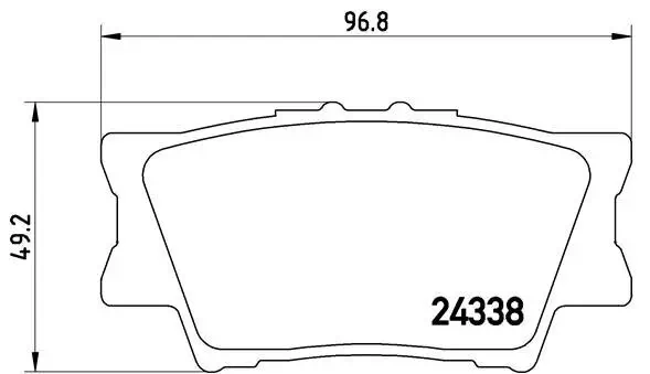 Bremsbelagsatz, Scheibenbremse Hinterachse BREMBO P 83 089