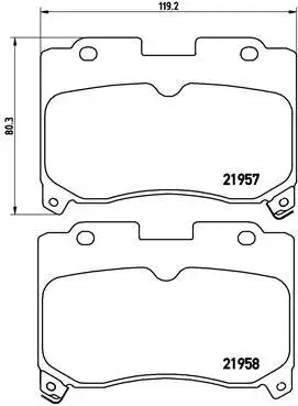 Bremsbelagsatz, Scheibenbremse BREMBO P 83 090