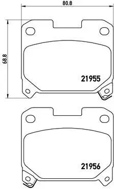 Bremsbelagsatz, Scheibenbremse Hinterachse BREMBO P 83 091