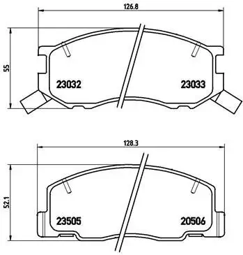 Bremsbelagsatz, Scheibenbremse Vorderachse BREMBO P 83 093