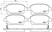 Bremsbelagsatz, Scheibenbremse Vorderachse BREMBO P 83 097