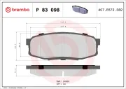 Bremsbelagsatz, Scheibenbremse BREMBO P 83 098X