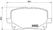 Bremsbelagsatz, Scheibenbremse Vorderachse BREMBO P 83 100