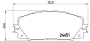 Bremsbelagsatz, Scheibenbremse BREMBO P 83 106