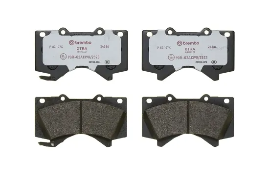 Bremsbelagsatz, Scheibenbremse Vorderachse BREMBO P 83 107X Bild Bremsbelagsatz, Scheibenbremse Vorderachse BREMBO P 83 107X