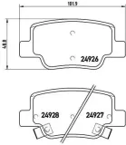 Bremsbelagsatz, Scheibenbremse Hinterachse BREMBO P 83 114