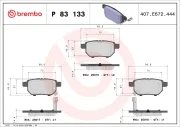 Bremsbelagsatz, Scheibenbremse BREMBO P 83 133