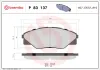 Bremsbelagsatz, Scheibenbremse Vorderachse BREMBO P 83 137 Bild Bremsbelagsatz, Scheibenbremse Vorderachse BREMBO P 83 137