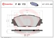 Bremsbelagsatz, Scheibenbremse Vorderachse BREMBO P 83 172