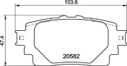 Bremsbelagsatz, Scheibenbremse Hinterachse BREMBO P 83 174