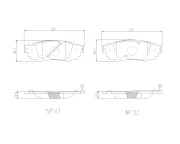 Bremsbelagsatz, Scheibenbremse Hinterachse BREMBO P 83 201