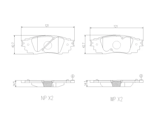 Bremsbelagsatz, Scheibenbremse Hinterachse BREMBO P 83 201 Bild Bremsbelagsatz, Scheibenbremse Hinterachse BREMBO P 83 201