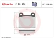 Bremsbelagsatz, Scheibenbremse BREMBO P 85 002