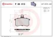 Bremsbelagsatz, Scheibenbremse BREMBO P 85 013