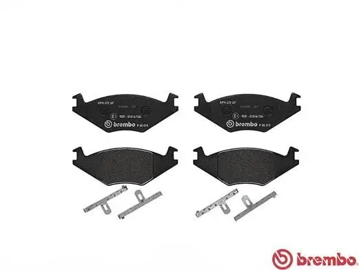 Bremsbelagsatz, Scheibenbremse Vorderachse BREMBO P 85 019 Bild Bremsbelagsatz, Scheibenbremse Vorderachse BREMBO P 85 019