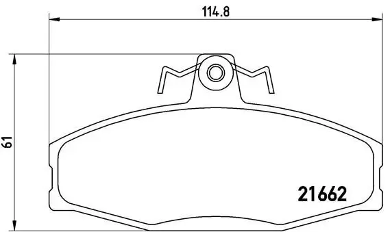 Bremsbelagsatz, Scheibenbremse Vorderachse BREMBO P 85 022