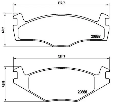 Bremsbelagsatz, Scheibenbremse BREMBO P 85 024