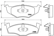 Bremsbelagsatz, Scheibenbremse Vorderachse BREMBO P 85 025
