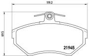 Bremsbelagsatz, Scheibenbremse Vorderachse BREMBO P 85 032