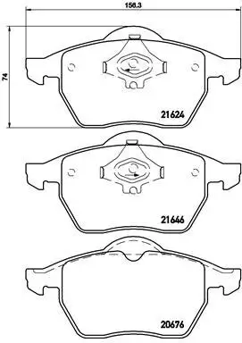 Bremsbelagsatz, Scheibenbremse BREMBO P 85 036