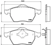 Bremsbelagsatz, Scheibenbremse Vorderachse BREMBO P 85 039