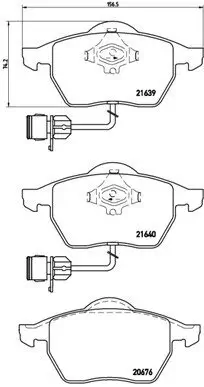Bremsbelagsatz, Scheibenbremse Vorderachse BREMBO P 85 040 Bild Bremsbelagsatz, Scheibenbremse Vorderachse BREMBO P 85 040