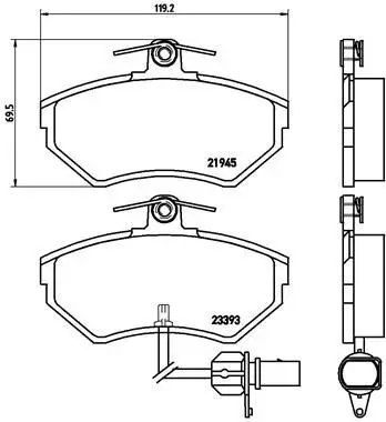 Bremsbelagsatz, Scheibenbremse BREMBO P 85 044