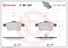 Bremsbelagsatz, Scheibenbremse Vorderachse BREMBO P 85 047 Bild Bremsbelagsatz, Scheibenbremse Vorderachse BREMBO P 85 047
